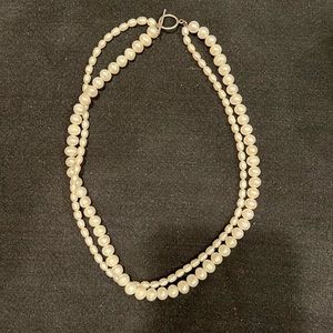Silpada 2 strand fresh water pearls. Sterling toggle.